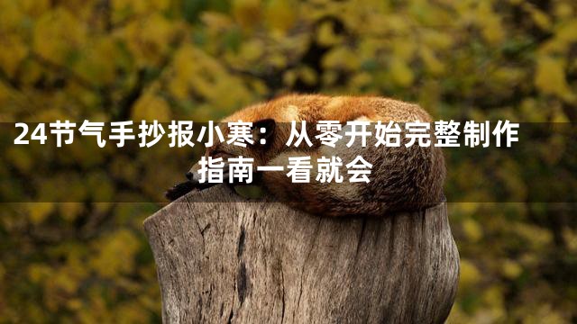 24节气手抄报小寒：从零开始完整制作指南一看就会
