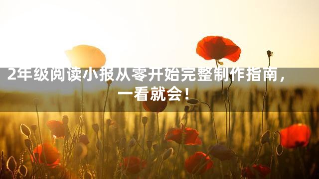 2年级阅读小报从零开始完整制作指南，一看就会！