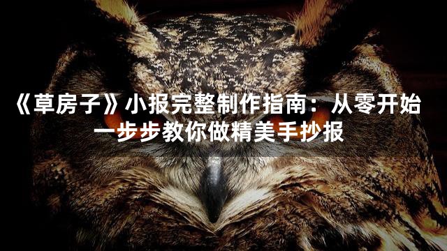 《草房子》小报完整制作指南：从零开始一步步教你做精美手抄报