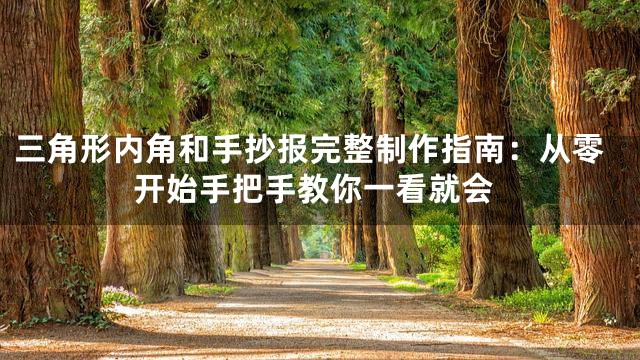 三角形内角和手抄报完整制作指南：从零开始手把手教你一看就会