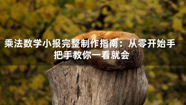 乘法数学小报完整制作指南：从零开始手把手教你一看就会