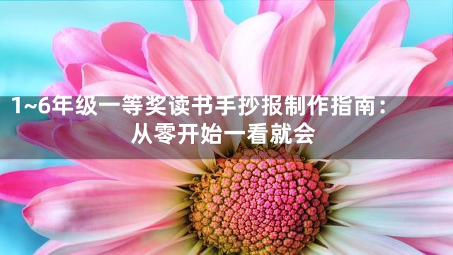 1~6年级一等奖读书手抄报制作指南：从零开始一看就会