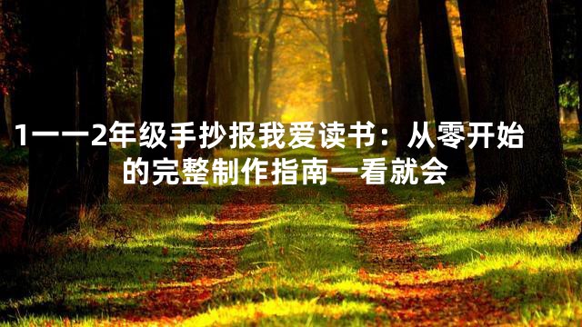 1一一2年级手抄报我爱读书：从零开始的完整制作指南一看就会
