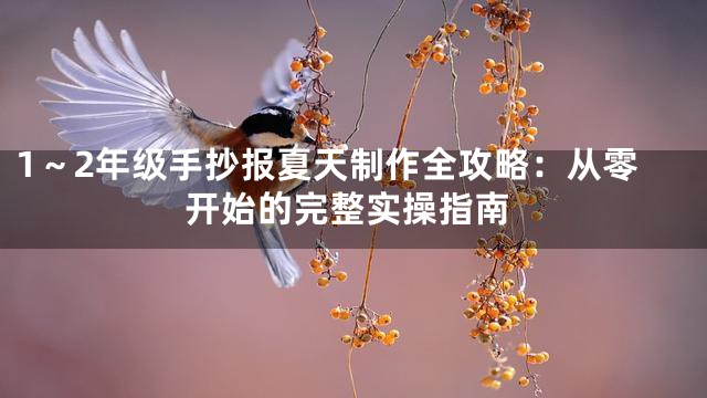 1～2年级手抄报夏天制作全攻略：从零开始的完整实操指南