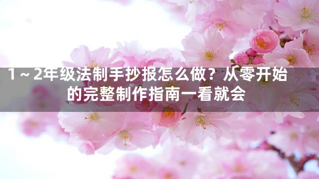 1～2年级法制手抄报怎么做？从零开始的完整制作指南一看就会